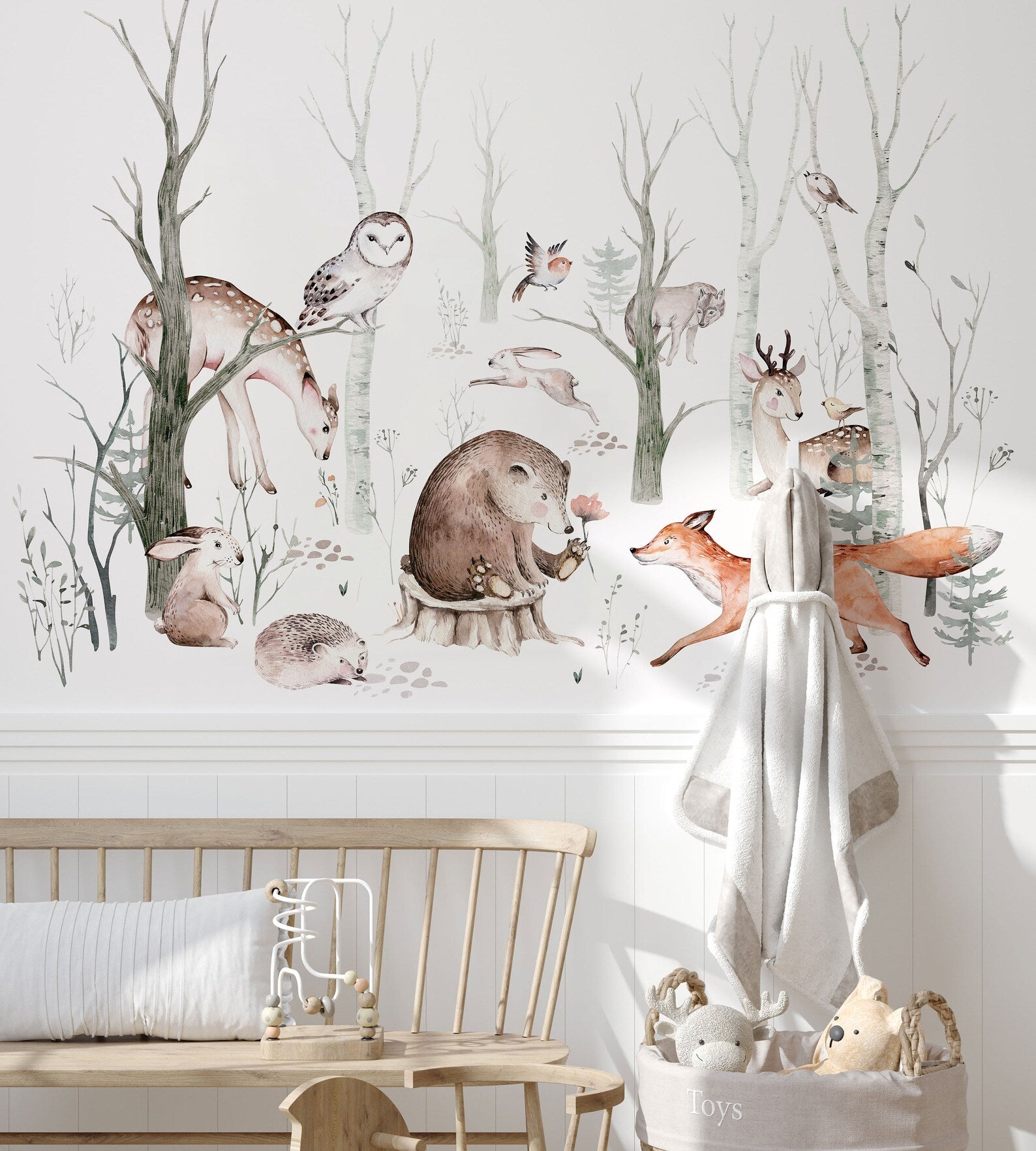 Woodland Forest Wall Decals for Kids | Animals and Tree Wall Decals | Nursery Woodland Stickers - Clickwalls