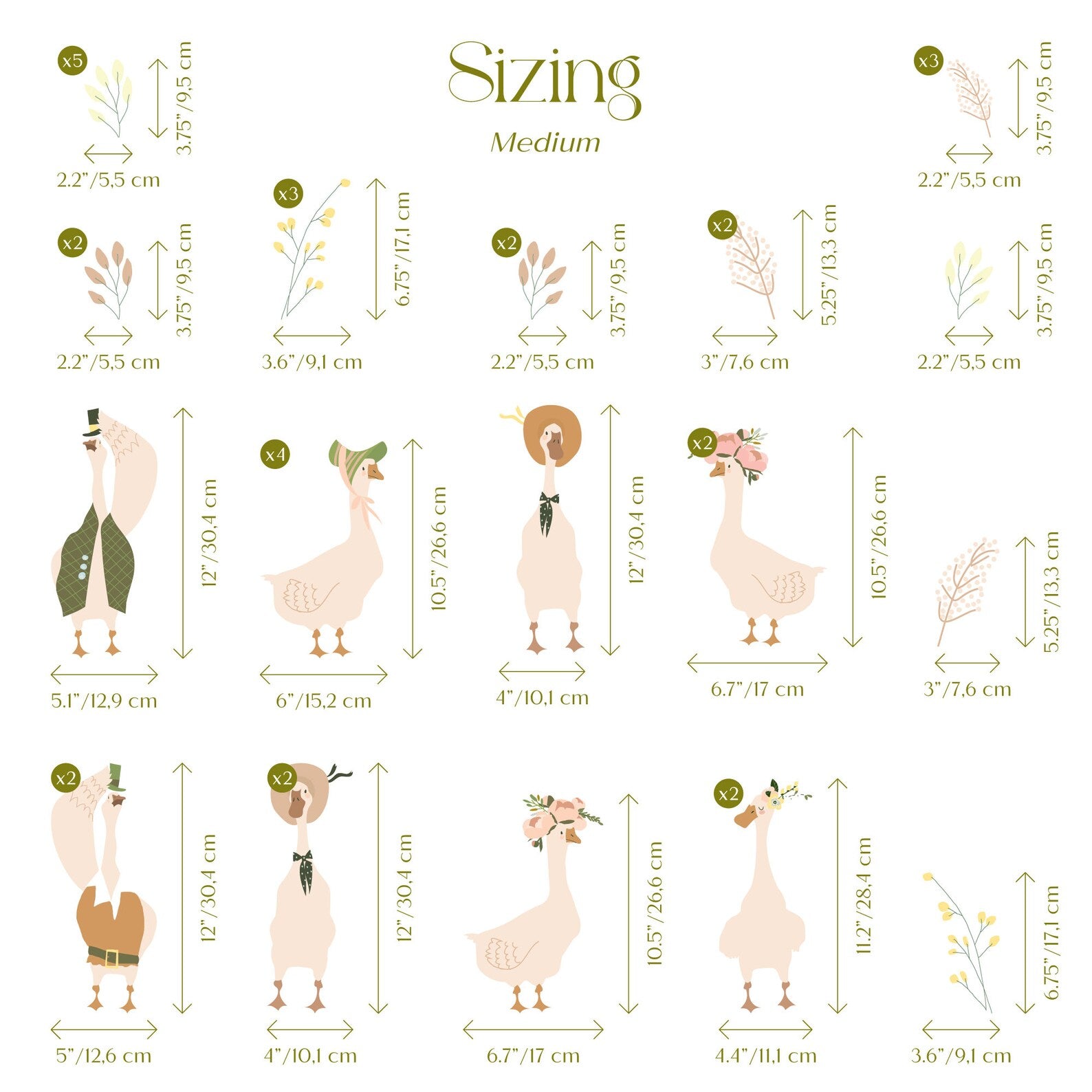 Goose Nursery Wall Decals | Geese Wall Stickers - Clickwalls