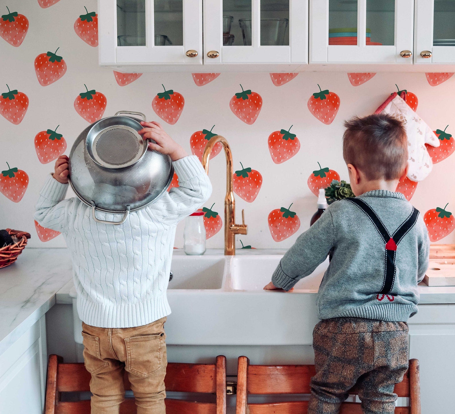 Strawberries Decal | Wall Decal Set for Kids Decor | Charming Set of Wall Stickers - Clickwalls