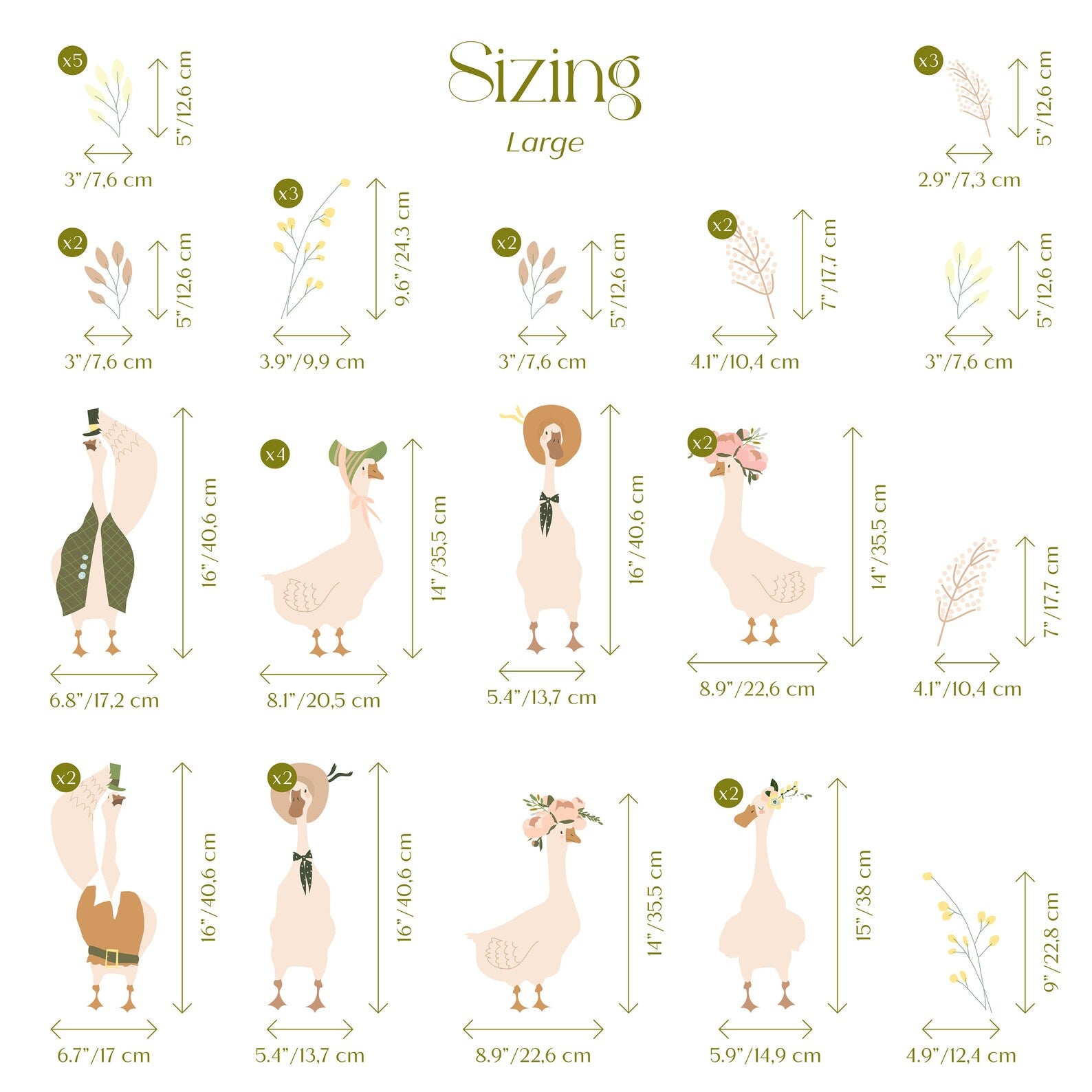 Goose Nursery Wall Decals | Geese Wall Stickers - Clickwalls