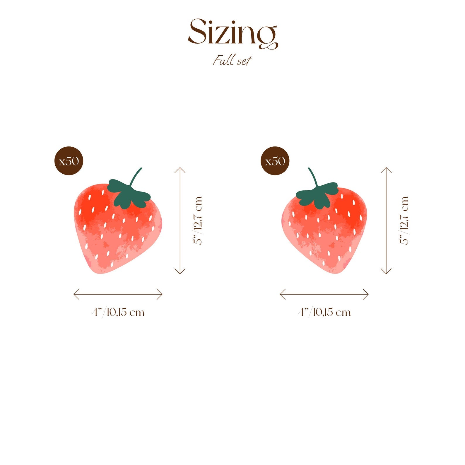 Strawberries Decal | Wall Decal Set for Kids Decor | Charming Set of Wall Stickers - Clickwalls