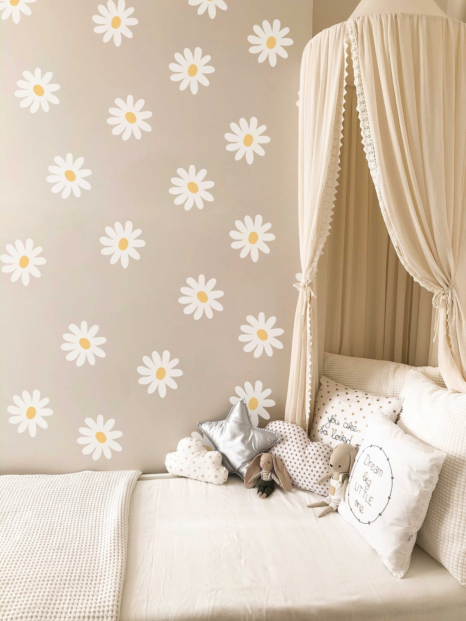 Daisy Flower Wall Decals | Nursery Decal Vinyl | Wall Decal | Wall Sticker - Clickwalls