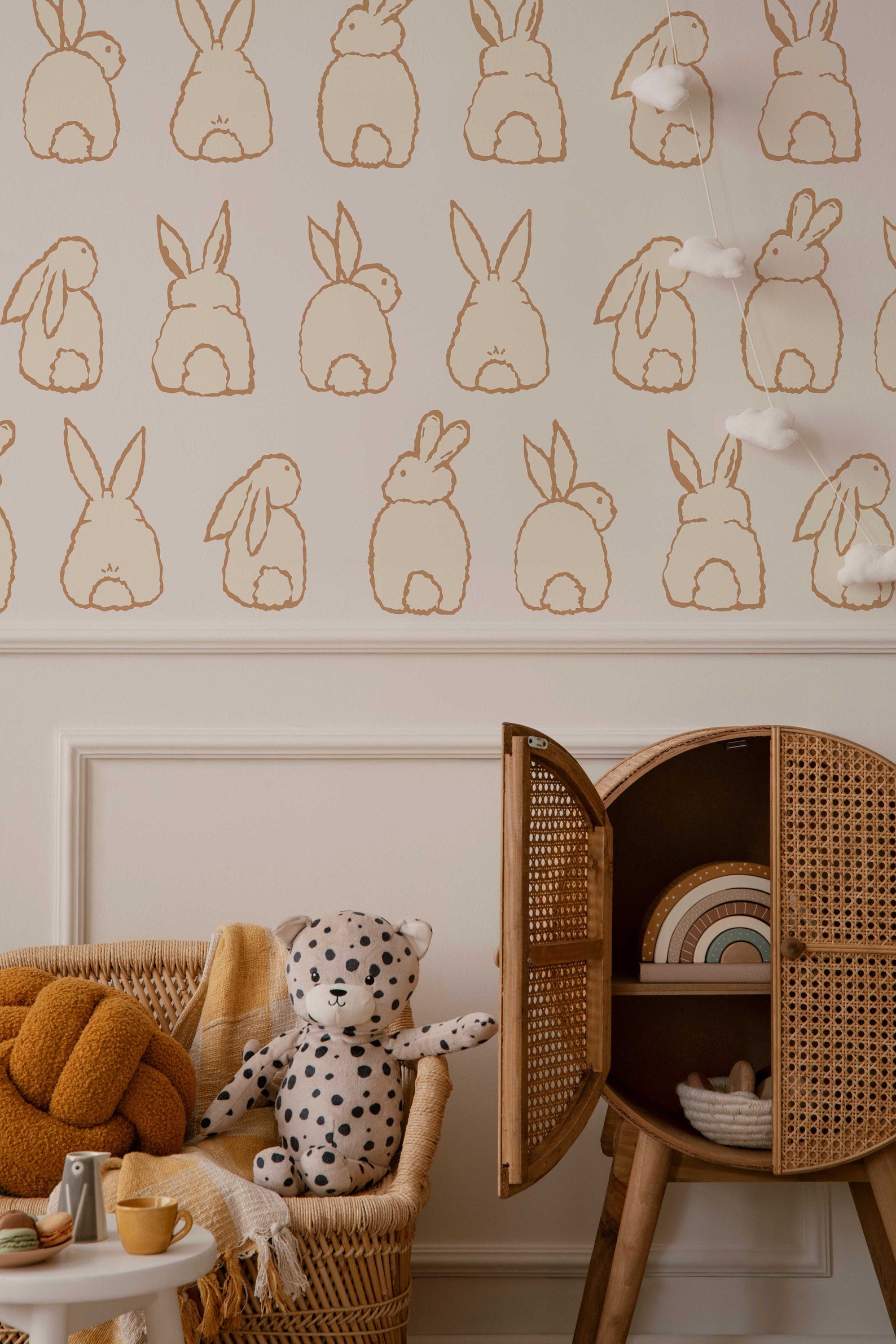Cute Bunny Decals | Peel and Stick Rabbit Decals | Animals Wall Mural | Wall Decals for Kids | Nursery Wall Decals | Bunny Wall Decals - Clickwalls
