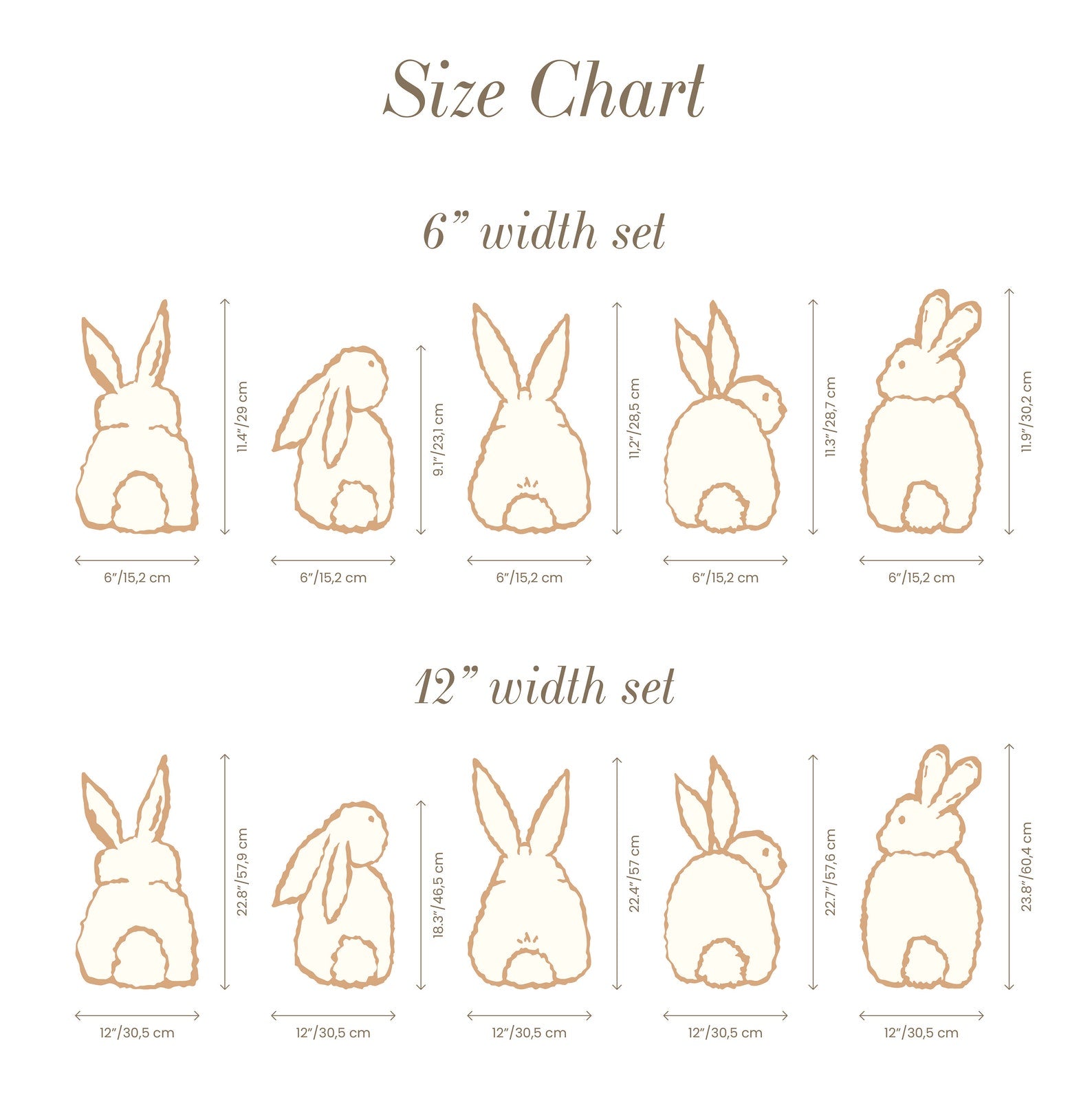 Cute Bunny Decals | Peel and Stick Rabbit Decals | Animals Wall Mural | Wall Decals for Kids | Nursery Wall Decals | Bunny Wall Decals - Clickwalls
