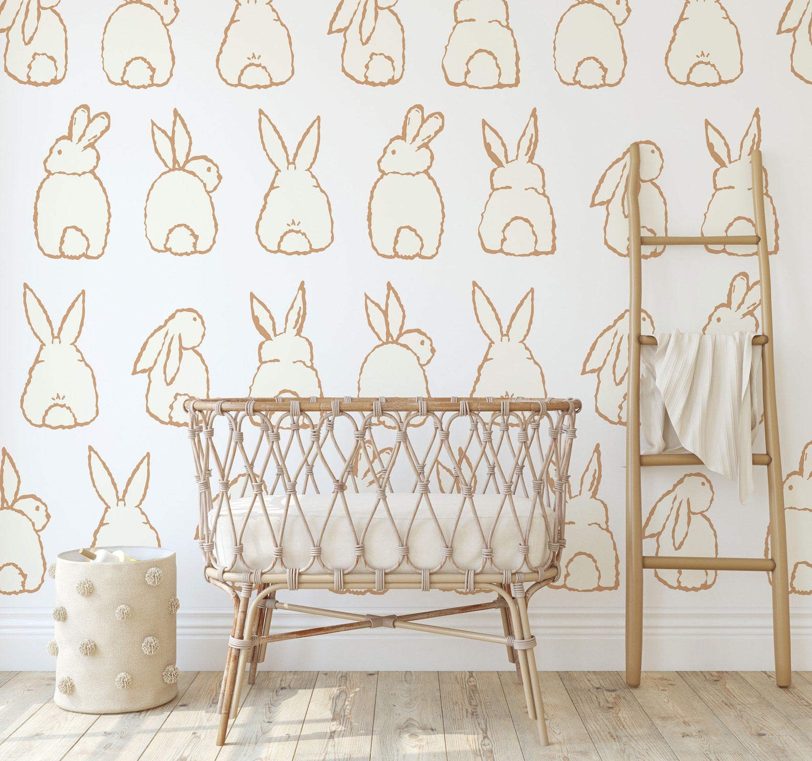 Cute Bunny Decals | Peel and Stick Rabbit Decals | Animals Wall Mural | Wall Decals for Kids | Nursery Wall Decals | Bunny Wall Decals - Clickwalls