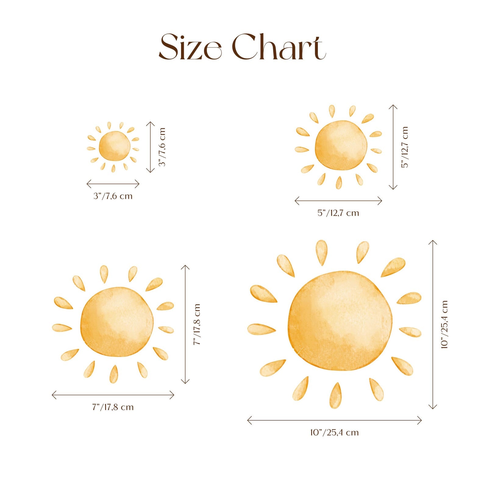 Wall Decal - Neutral Tan Sun Decals - Sun Wall Sticker - Sun Wall Decals - Boho Nursery Decor - Clickwalls