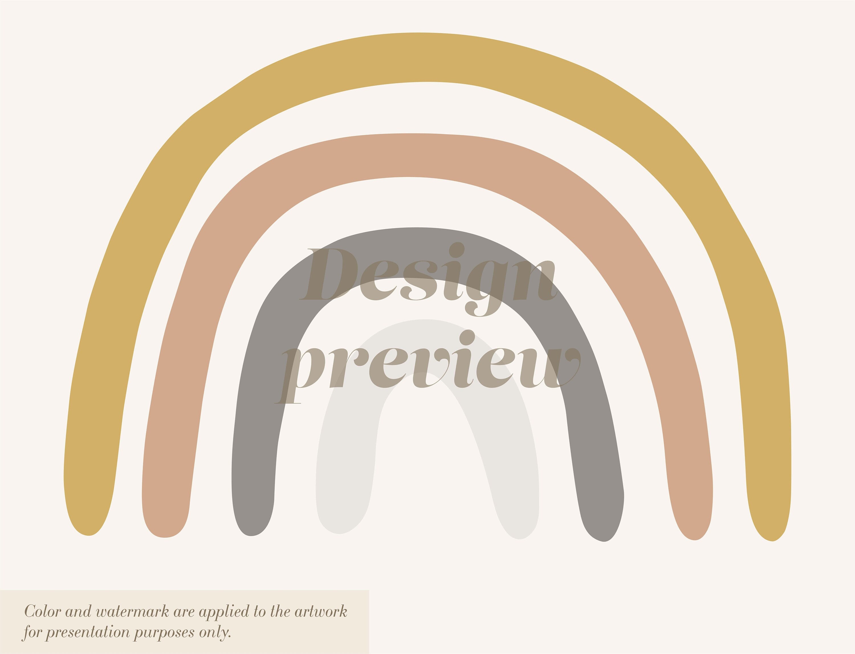 Wall Sticker Drawn Rainbow - 5 Arch - Clickwalls