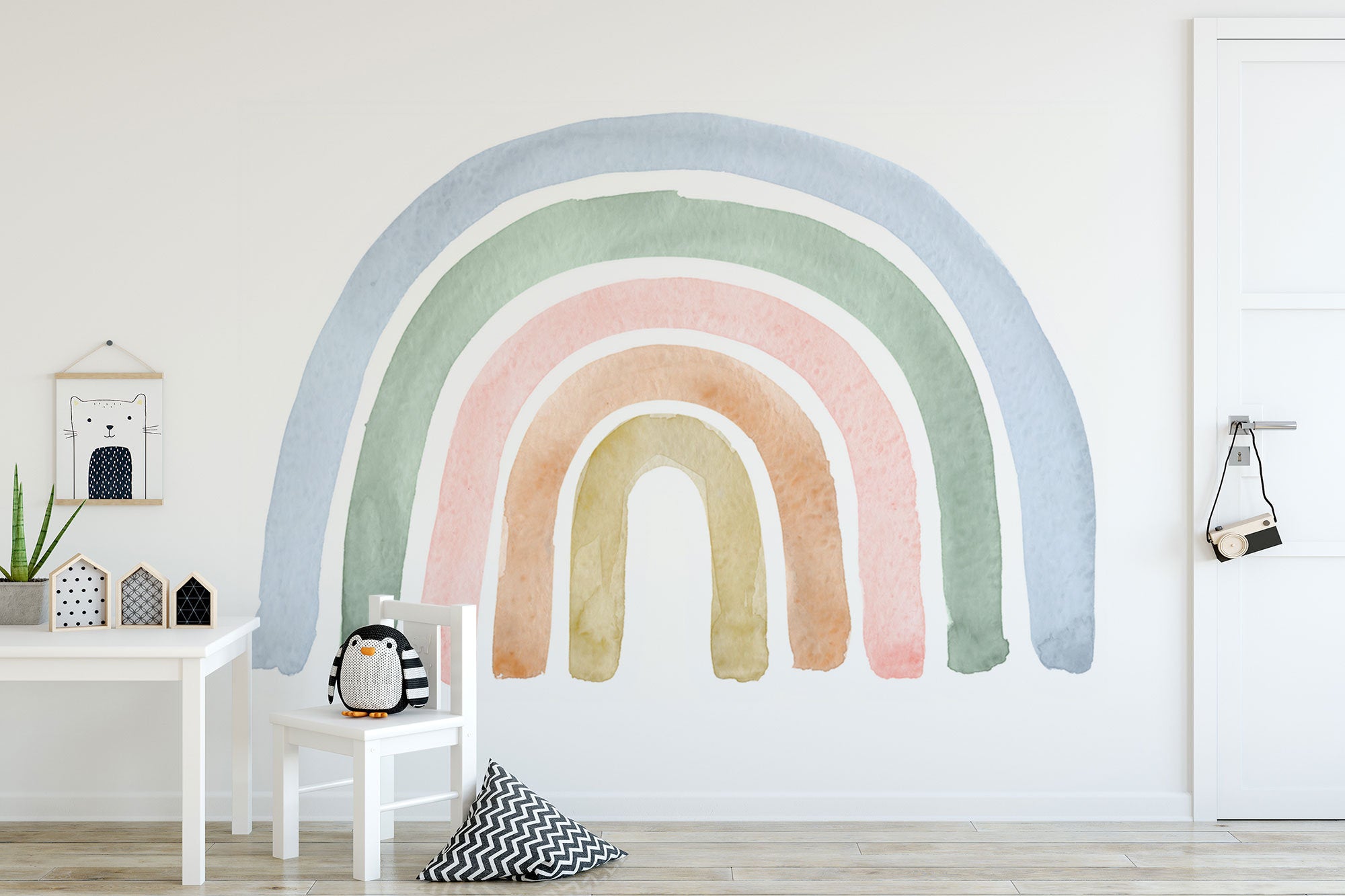 Rainbow Watercolour Wall Decal - Clickwalls
