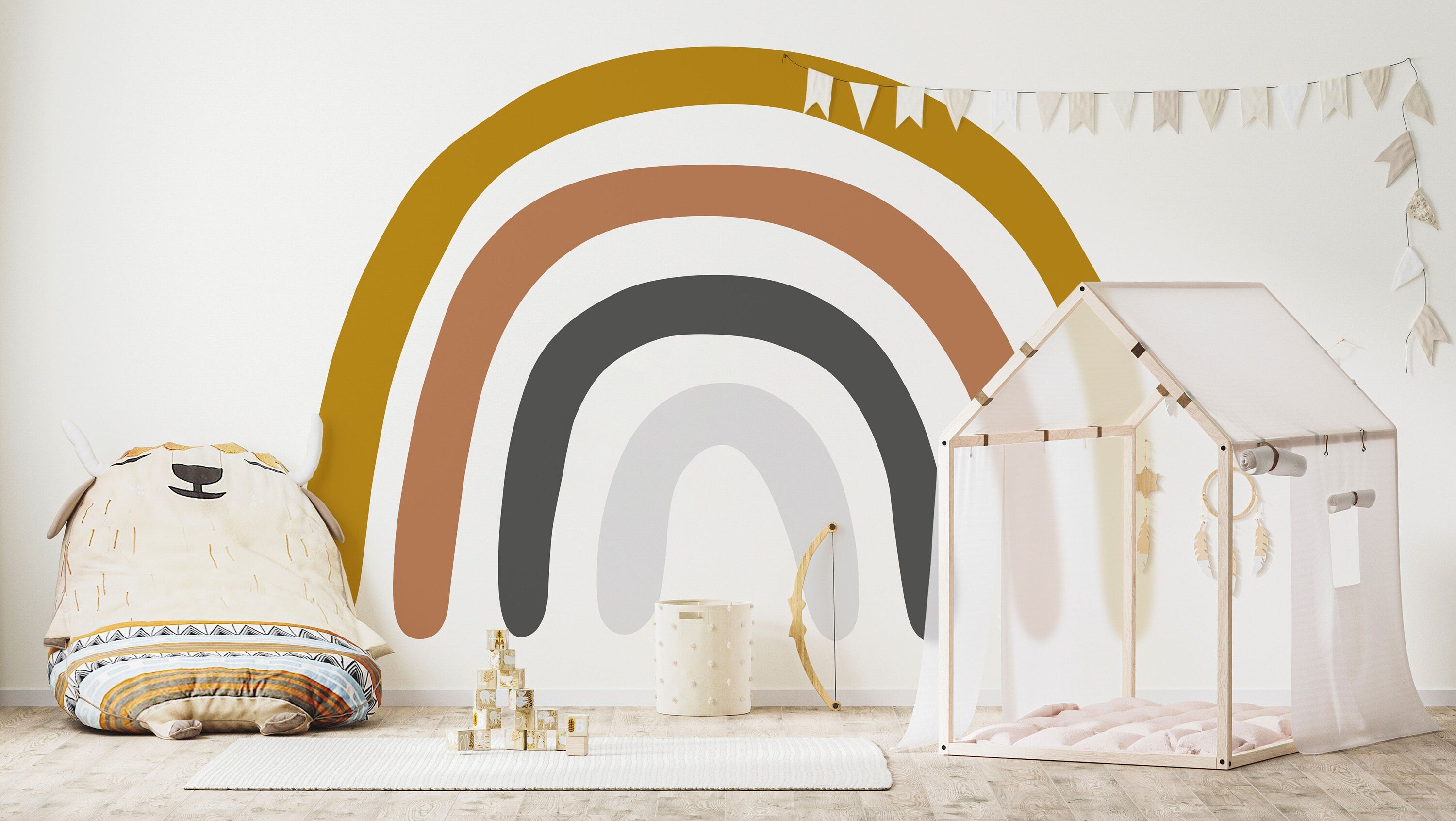 Wall Sticker Drawn Rainbow - 5 Arch - Clickwalls