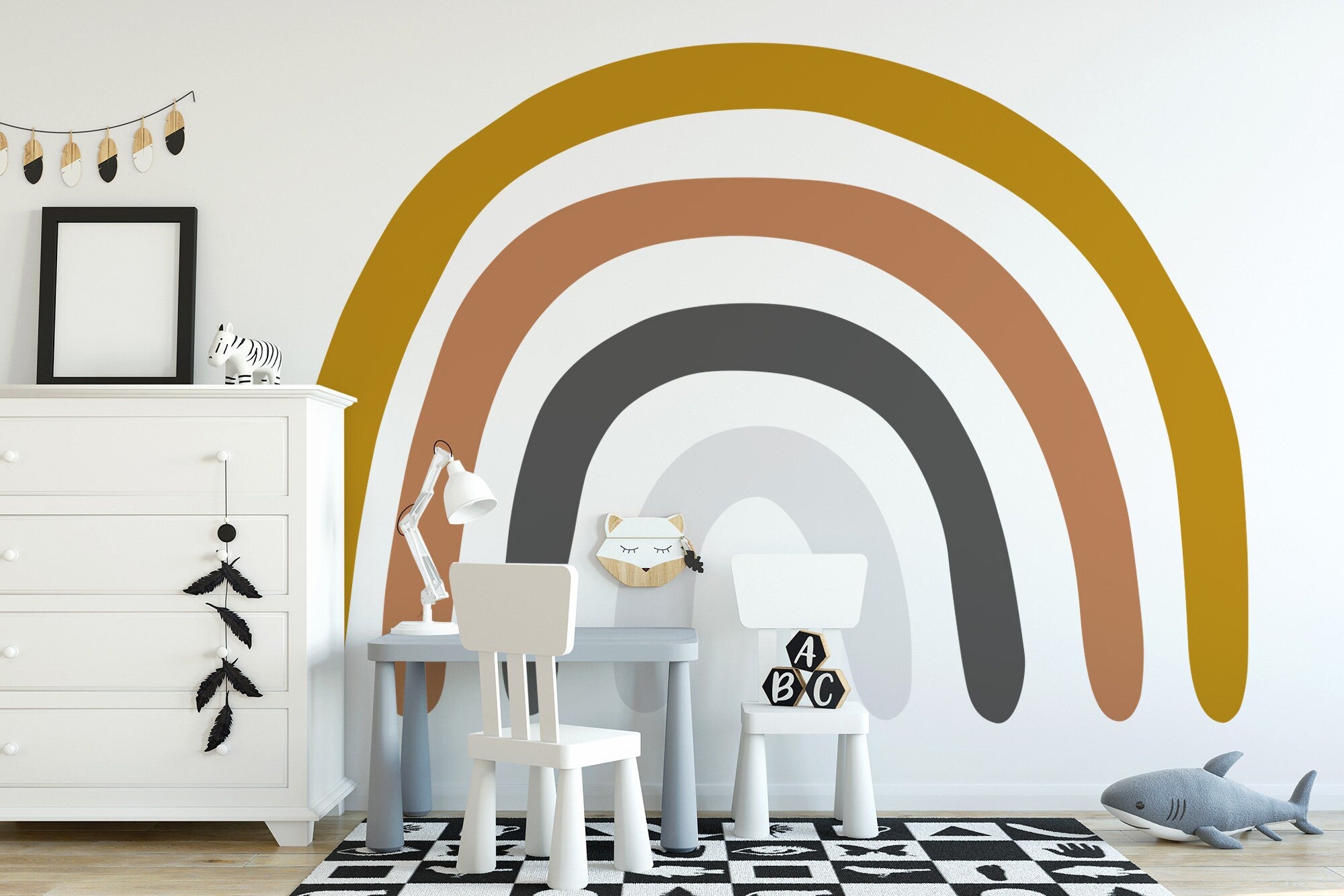 Wall Sticker Drawn Rainbow - 5 Arch - Clickwalls