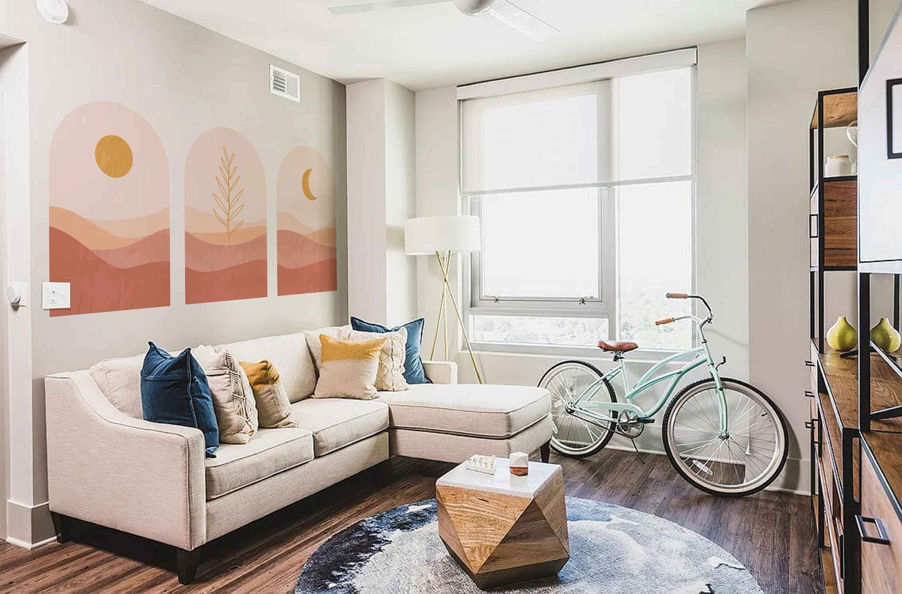 Boho Arch Wall Decal Set | Wall Art Decorations | Boho Wall Decal | Wall Sticker | Modern Wall Decor | Bedroom Decor | Wall Decorations - Clickwalls