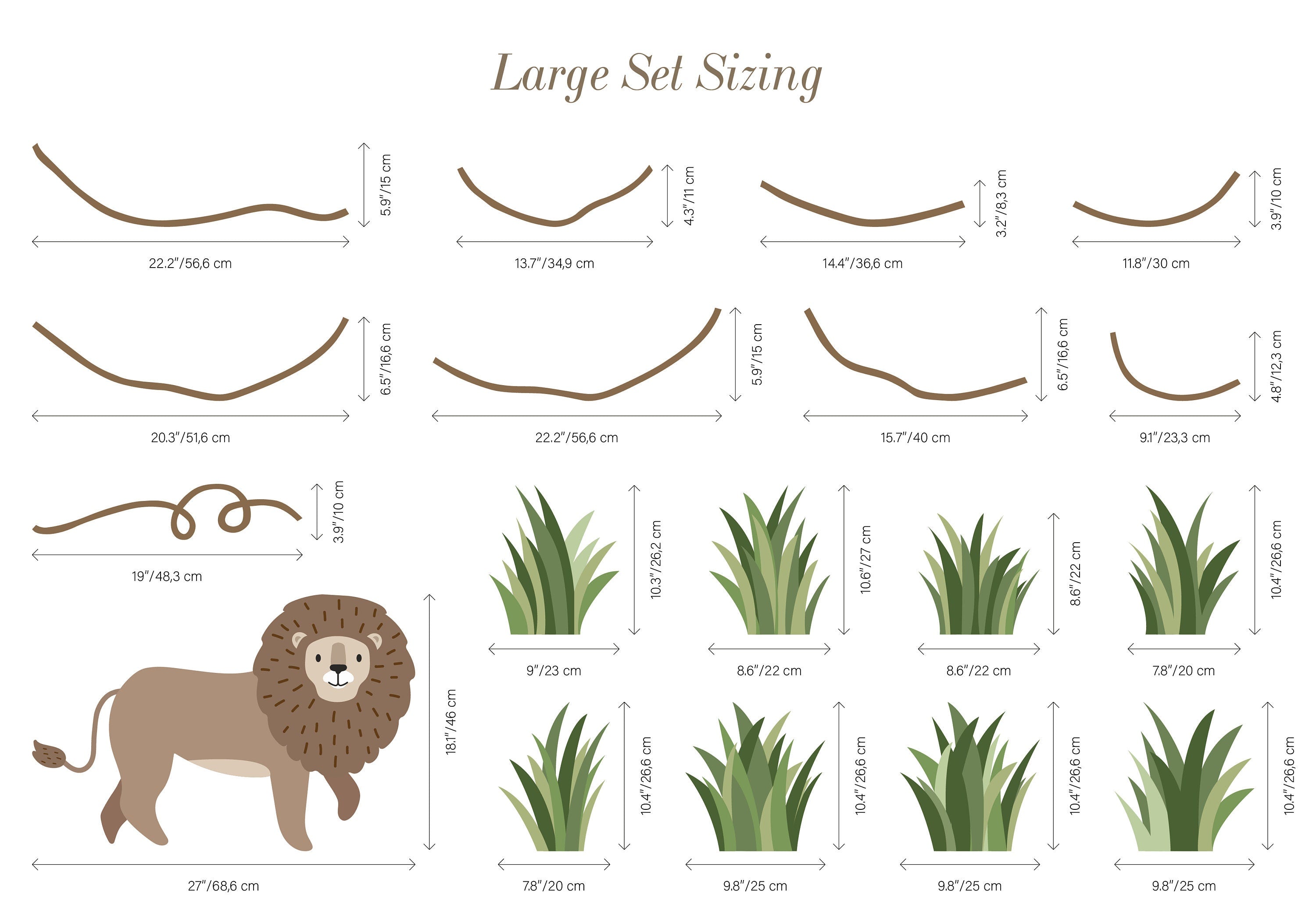 Safari Animals and Monkey Wall Decals 2 - Clickwalls