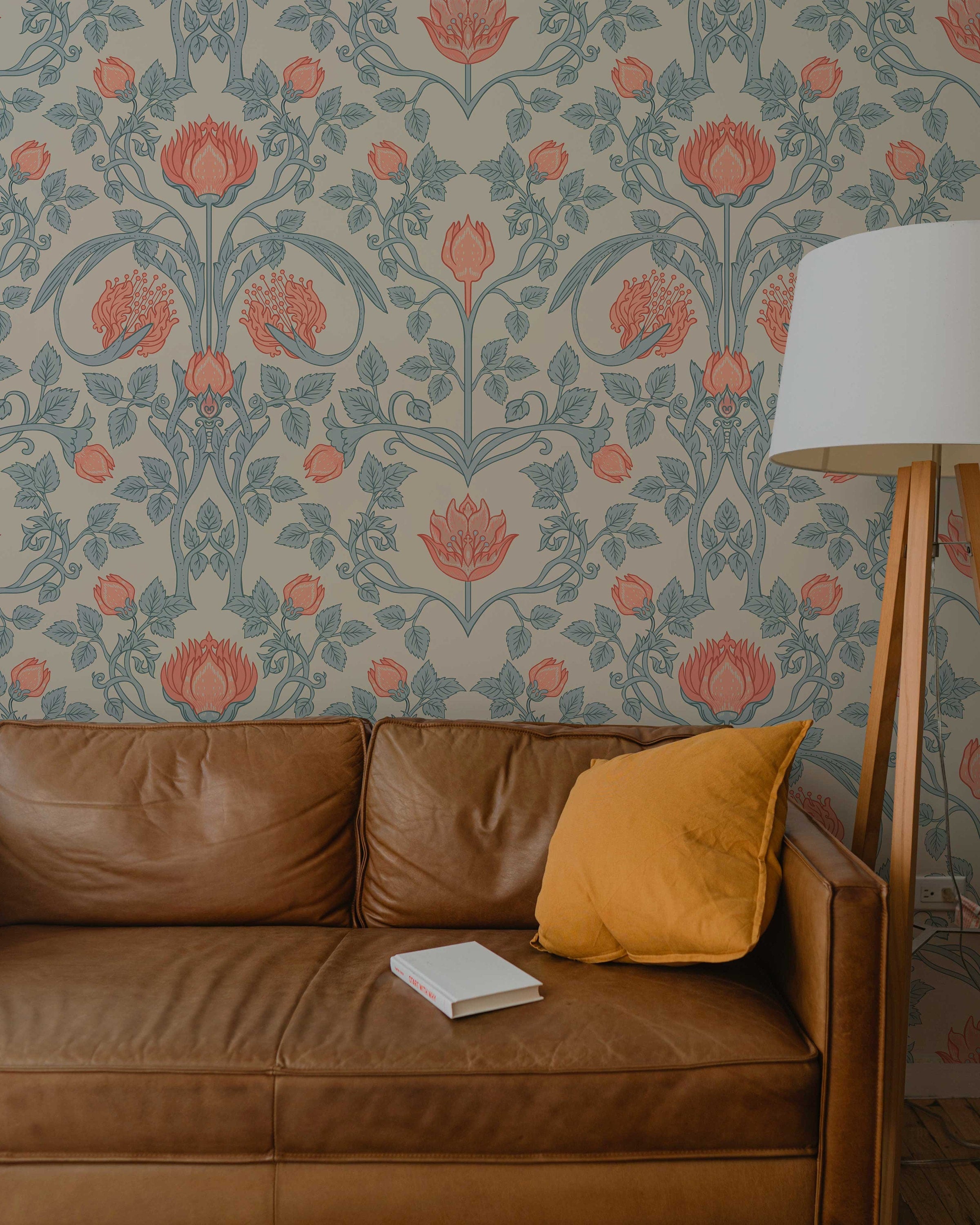 William Morris Vintage Flowers Peel and Stick Wallpaper - Botanical Wall Mural - Clickwalls