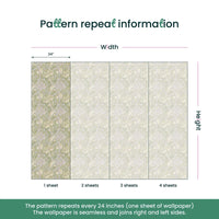 Seaweed by William Morris Wallpaper - Sage Green Botanical Peel and Stick Wall Mural - Clickwalls