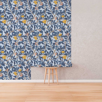 William Morris Arbutus Wallpaper - Vintage Floral Peel and Stick Botanical Wall Mural - Clickwalls