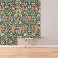 Compton by William Morris Wallpaper - Vintage Floral Peel and Stick Botanical Mural - Clickwalls