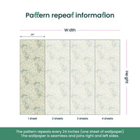 Seaweed by William Morris Wallpaper - Privet Green & Marigold Peel and Stick Mural - Clickwalls