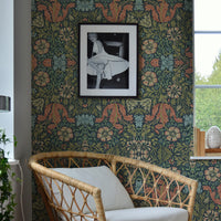 Compton by William Morris Wallpaper - Vintage Floral Peel and Stick Botanical Mural - Clickwalls