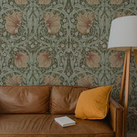 Pimpernel by William Morris Wallpaper - Bayleaf Manilla Floral Peel and Stick Mural - Clickwalls