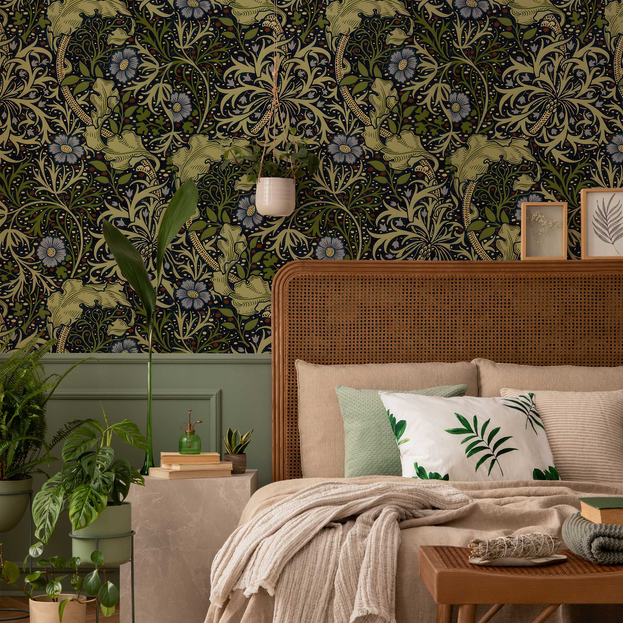 Seaweed by William Morris Wallpaper - Sage Green Botanical Peel and Stick Wall Mural (Copy) - Clickwalls