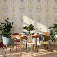 Meadow Sweet by William Morris Wallpaper - Vintage Floral Gold Slate Peel and Stick - Clickwalls