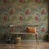 Lent Lily by William Morris Wallpaper - Daffodil Floral Peel and Stick Botanical Mural - Clickwalls