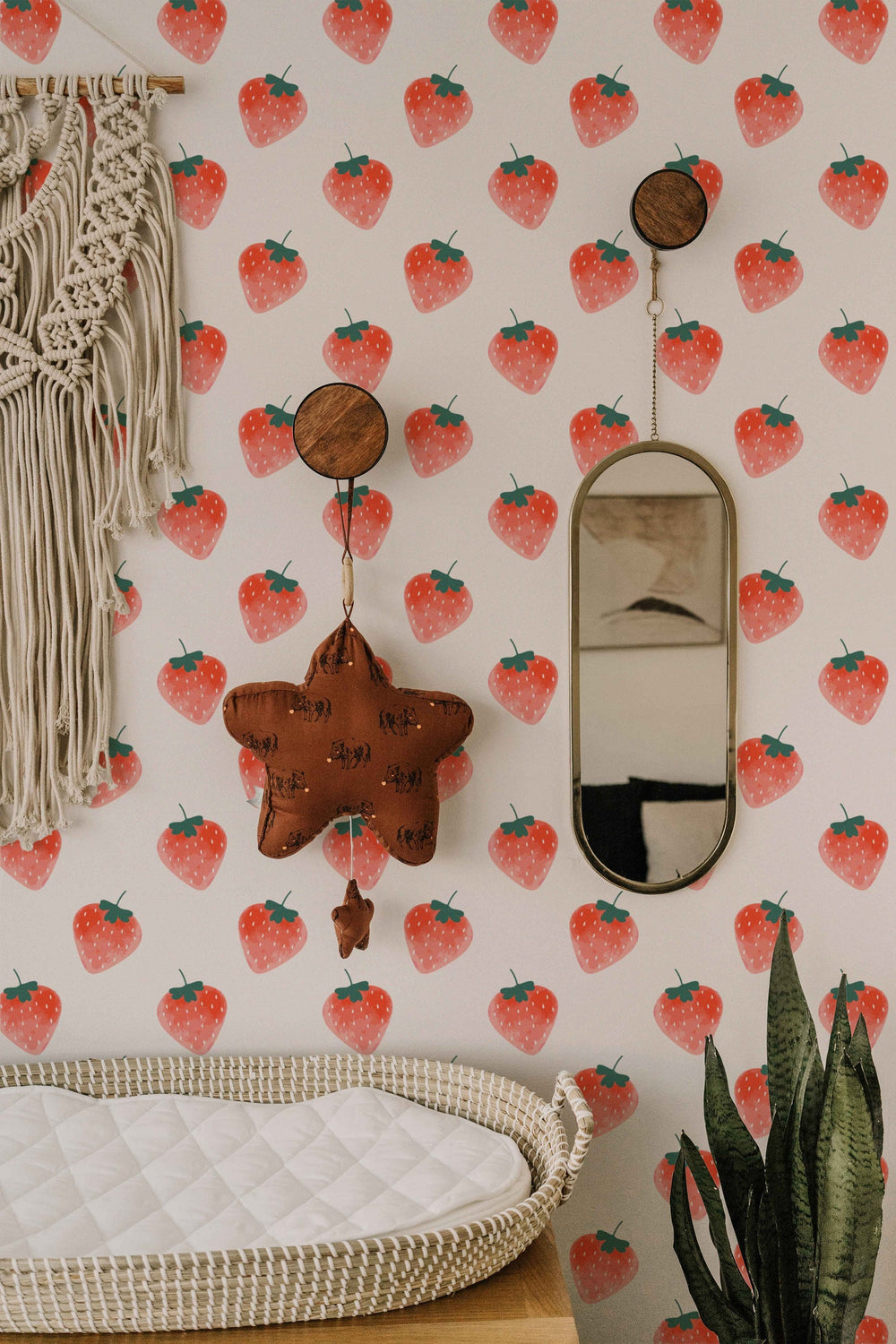 Strawberries Decal | Wall Decal Set for Kids Decor | Charming Set of Wall Stickers