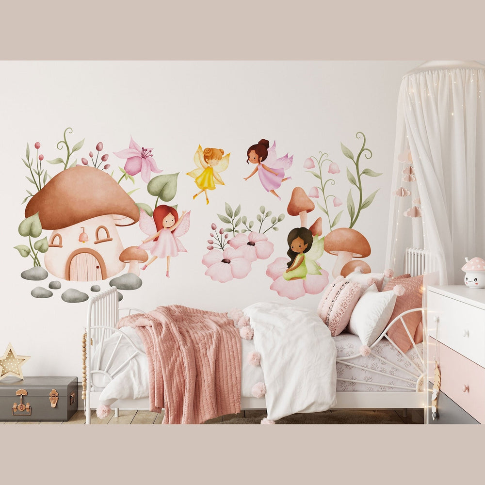 Fairy Wall Decal for Girls Room Nursery Decor | Cute Flying Fairy Sticker