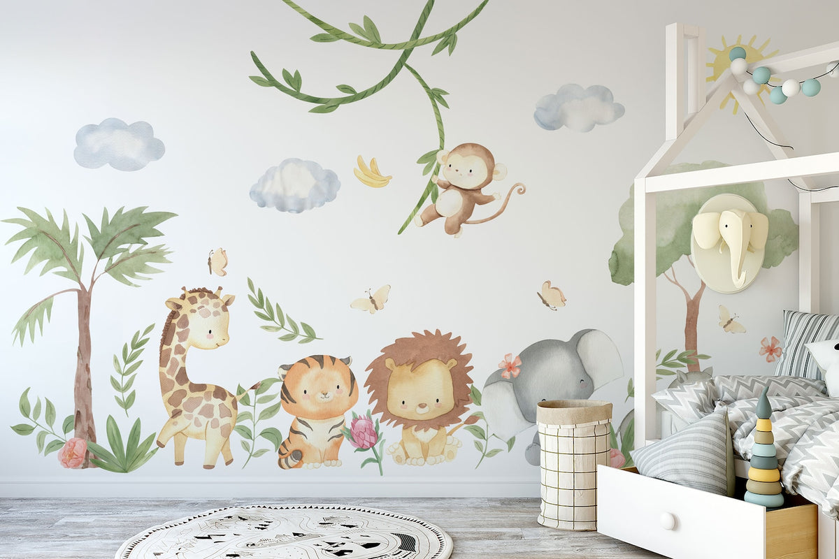 XL Safari Wall Sticker Set for Kids | ClickWalls