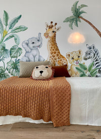 Adorable Safari Wall Decals - Removable Peel and Stick African Animals Stickers for Kids Room - Clickwalls