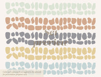 Irregular shape dots 190 Five Color Stickers - Clickwalls