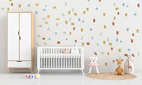 Irregular shape dots 190 Five Color Stickers - Clickwalls