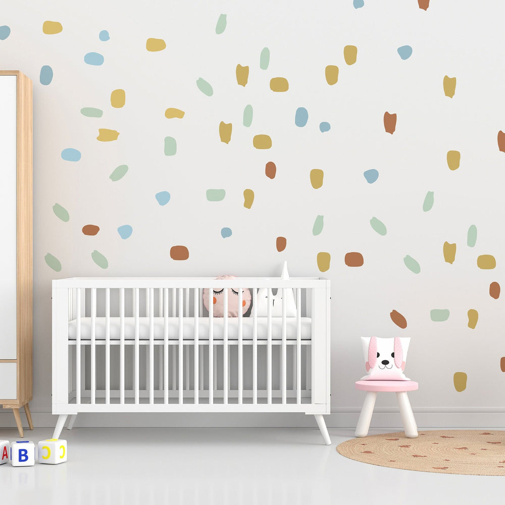 Irregular shape dots - Five Colour Stickers