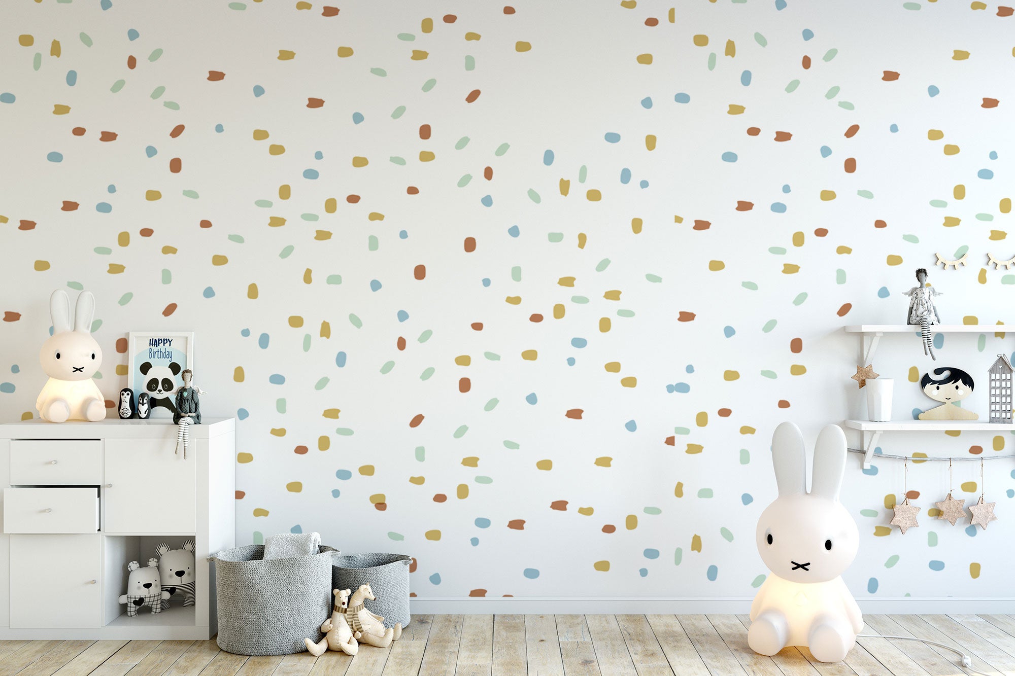Irregular shape dots 190 Five Color Stickers - Clickwalls