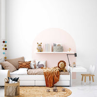 Boho Arch Wall Decal in pale pink in a children's room