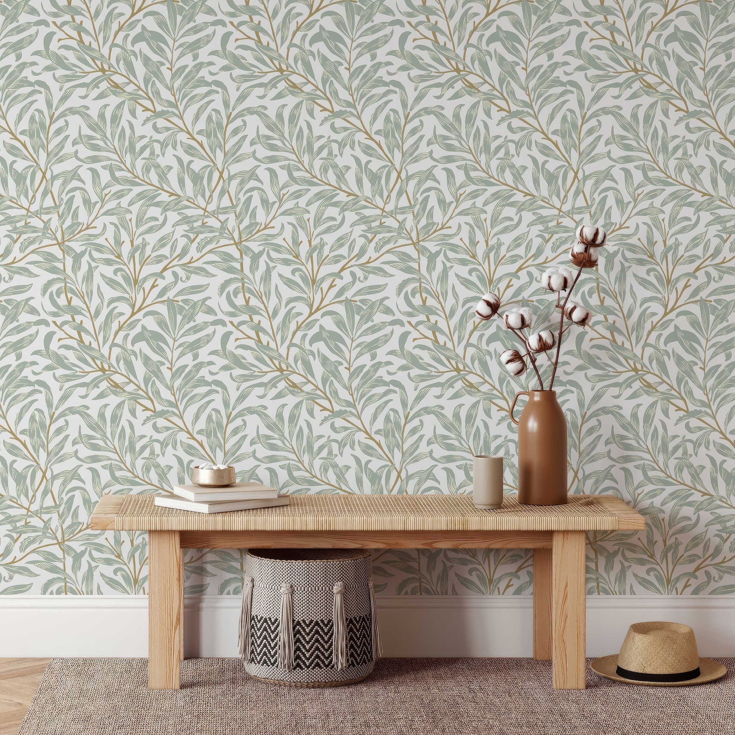 Willow Bough William Morris Removable Wallpaper | Self-Adhesive | Pasted | Mural | Temporary | Feature Wall - Clickwalls