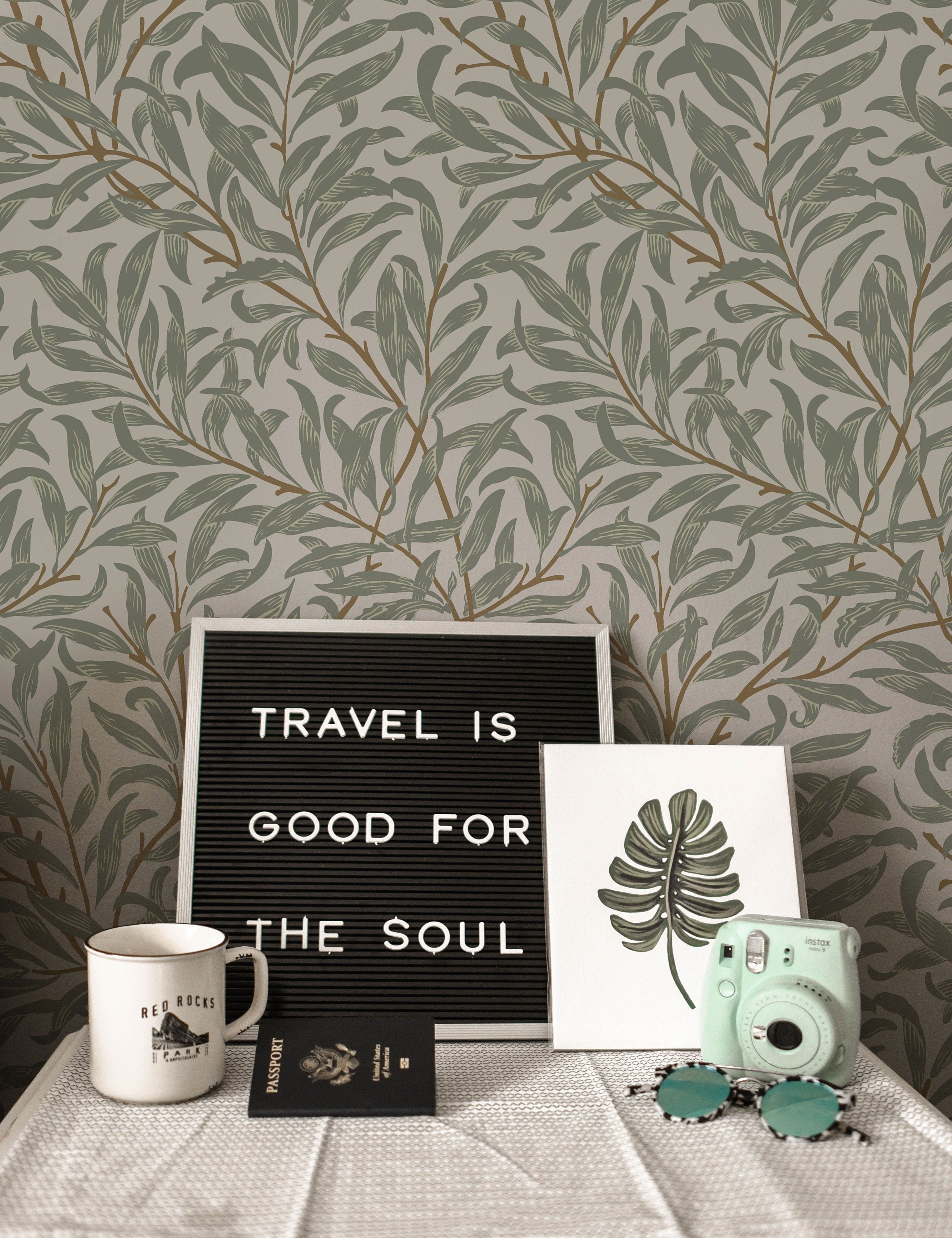 Willow Bough William Morris Removable Wallpaper | Self-Adhesive | Pasted | Mural | Temporary | Feature Wall - Clickwalls