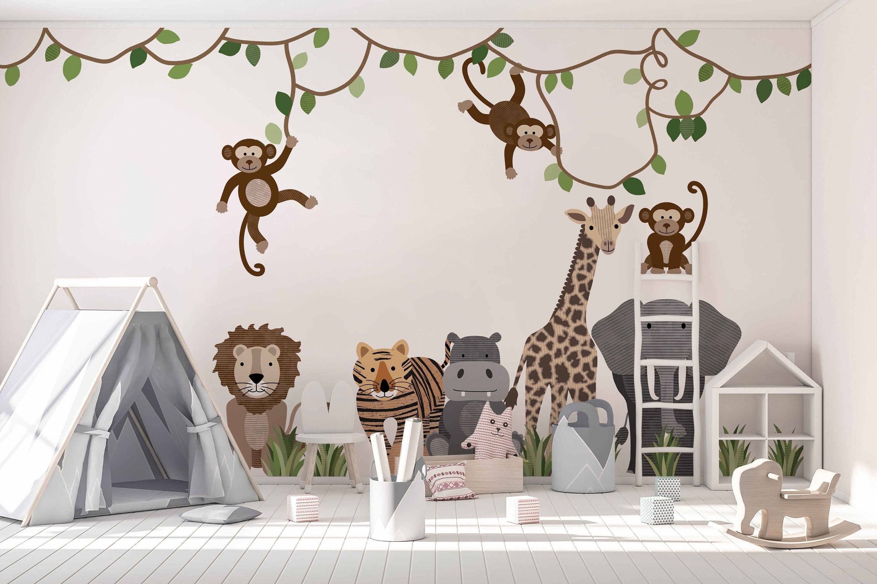 Jungle fashion decals for walls