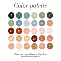 Boho Arch Wall Decal colour chart