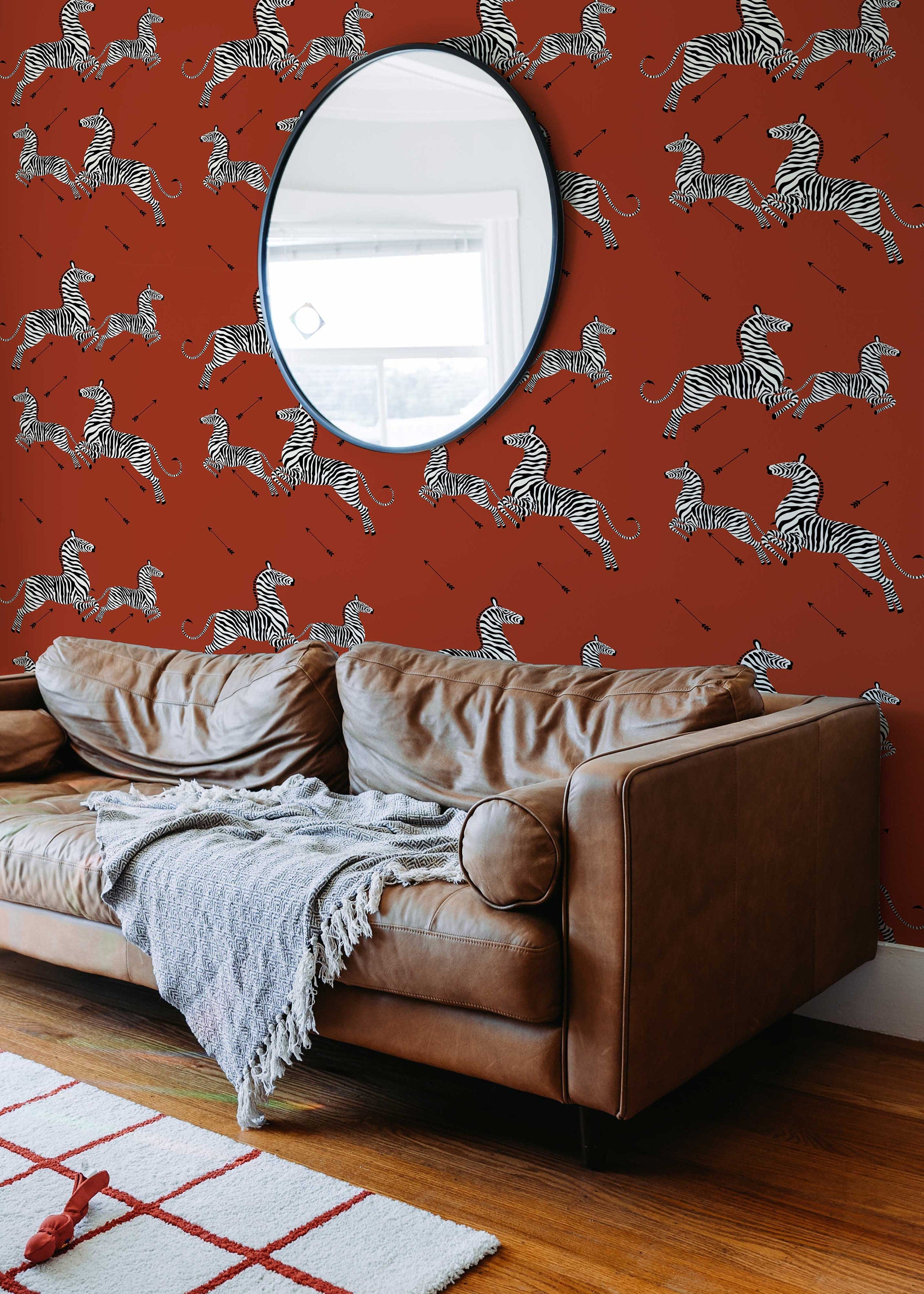 Custom Zebra with Arrow Wallpaper | Savanna Animals Wall Mural | African Animals Peel and Stick - Clickwalls