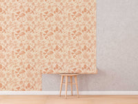 Mushroom Wallpaper | Orange Wallpaper | Mid Century Modern Wallpaper | Kids Mushroom Peel and Stick Wallpaper | Vintage Wallpaper - Clickwalls