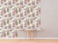 Bright Tropical Wallpaper | Self Adhesive Removable and Regular Wallpaper | Flamingo Wall Mural | Tropical Print Wallpaper - Clickwalls
