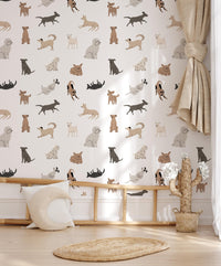 Dog Doodle Wallpaper in a playroom