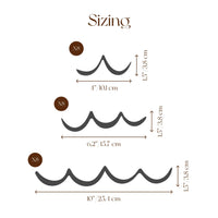 Ocean Wave Wall Decals size guide