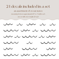Ocean Wave Wall Decals the 24 waves in a set