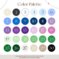 Ocean Wave Wall Decals colour chart