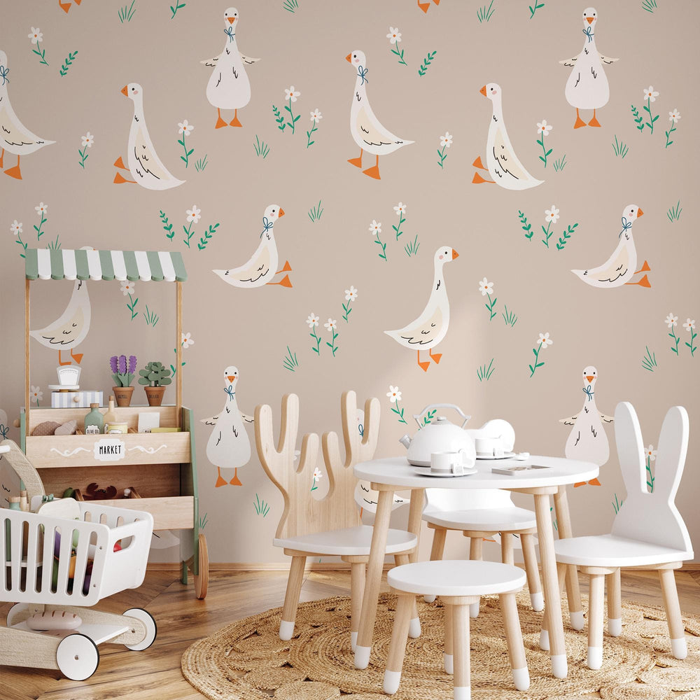 Geese Wall Decals in a playroom