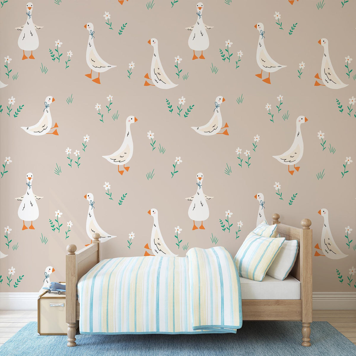 Geese Wall Decals in a toddler bedroom