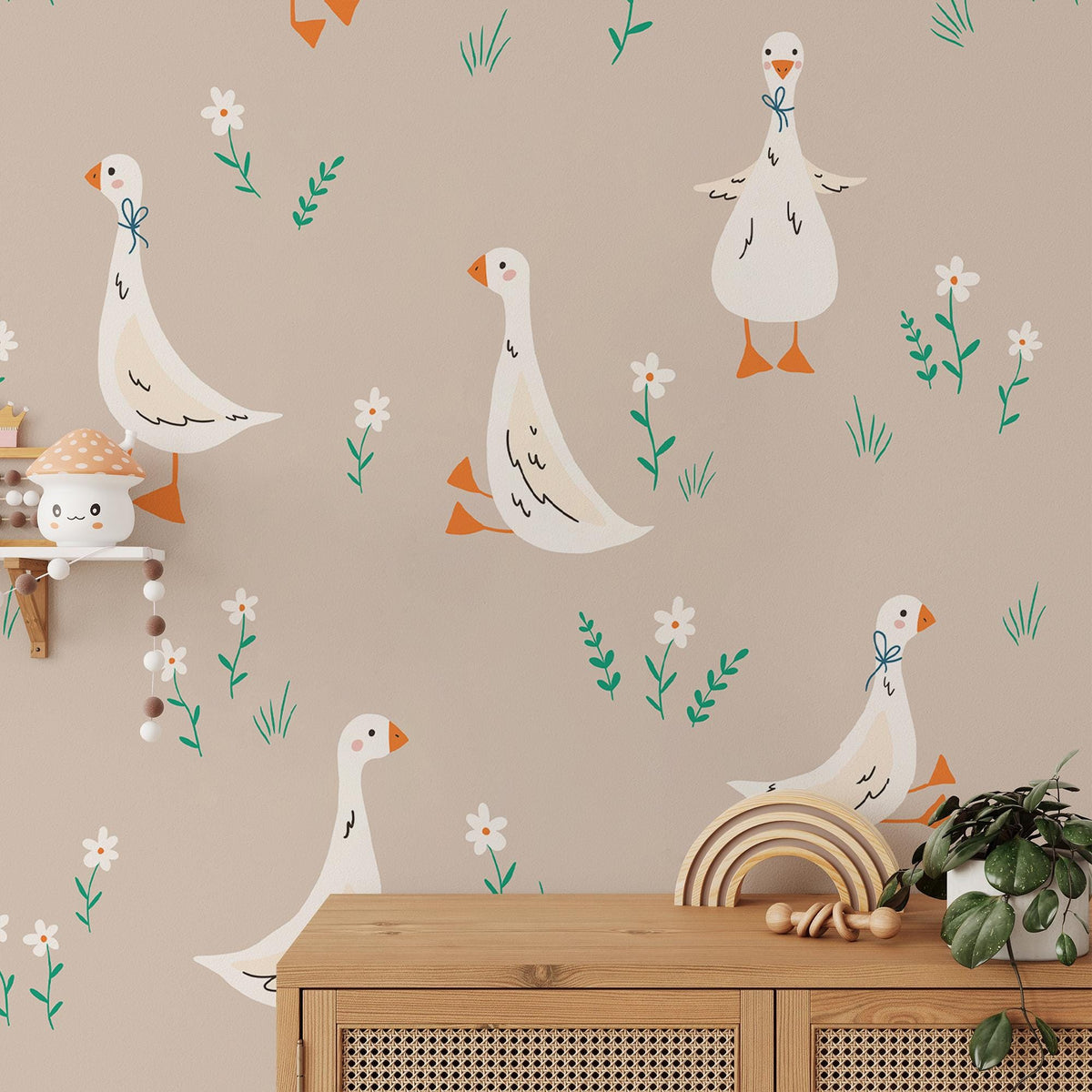 Geese Wall Decals in a nursery