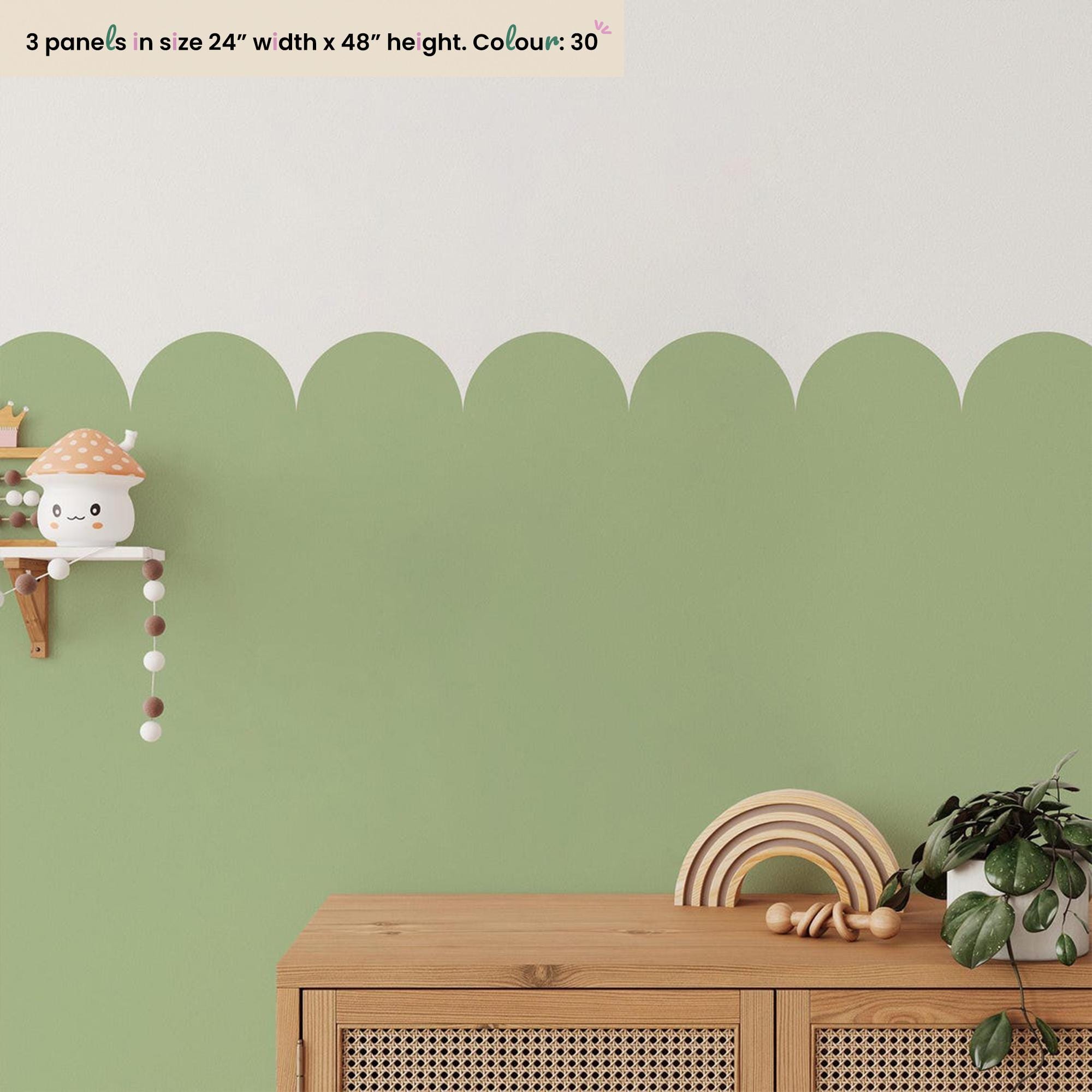 Scallop Nursery Wall Border Decal: Peel and Stick Ocean Theme - Clickwalls